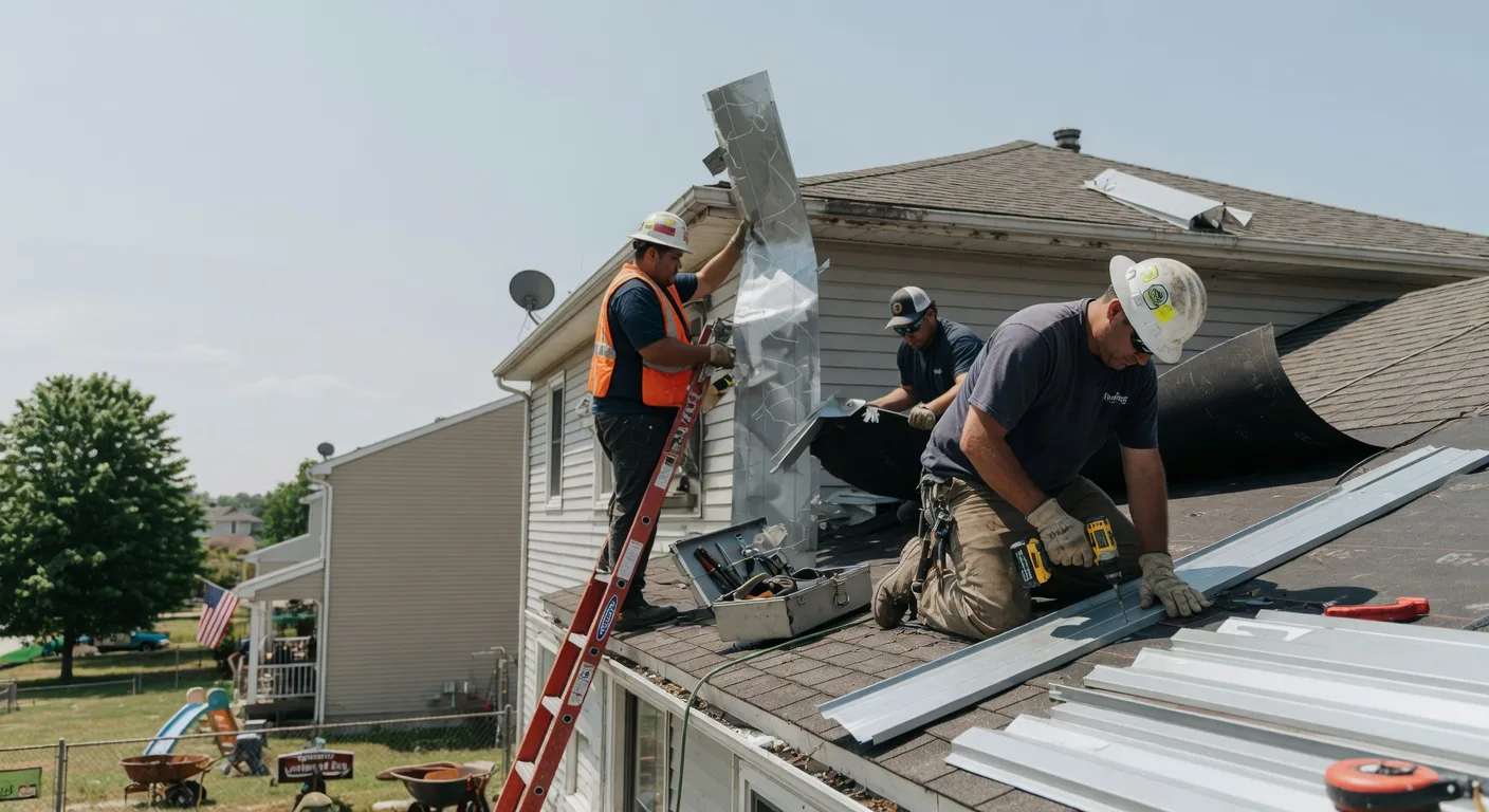 Storm Damage Metal Roof Repair in Harborcreek, PA